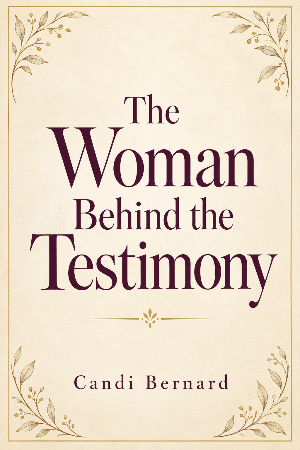 The Woman Behind the Testimony ebook cover by Candi Bernard